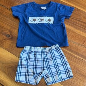 Little Bear Smocks Georgia Southern Smocked Set